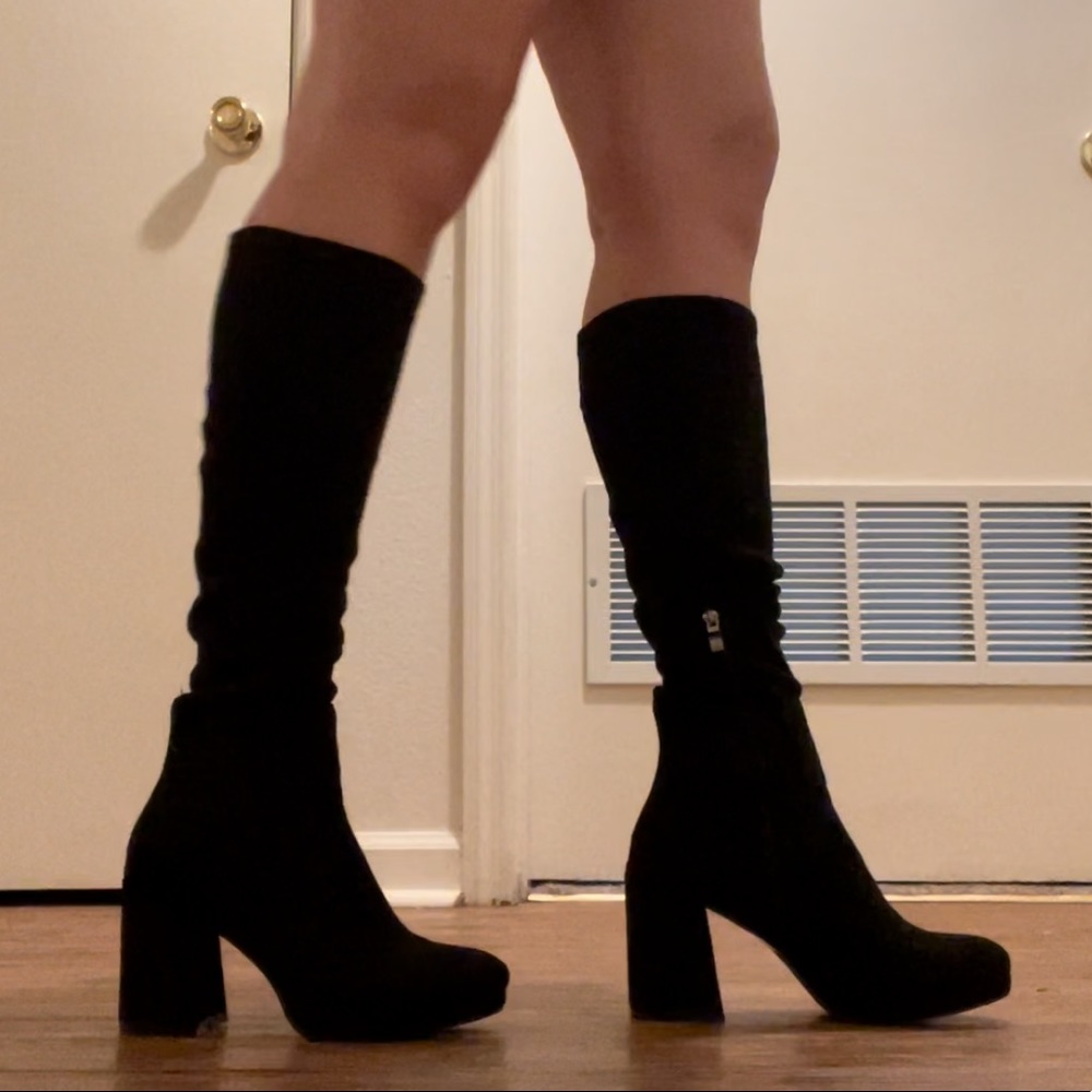 Knee-High Black Sock Boots🖤